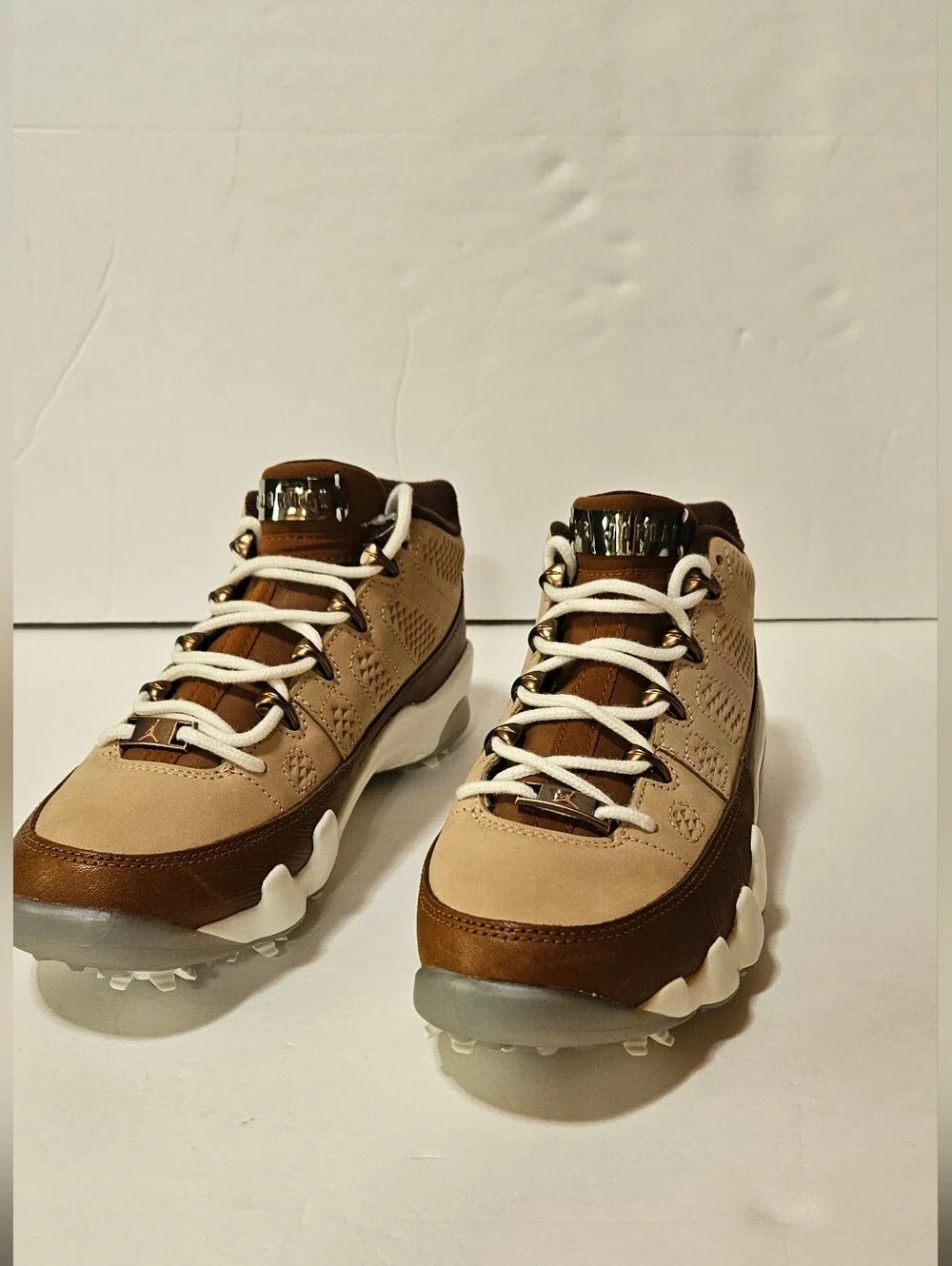 NWT Happy Life Wood x Air Jordan 9 Low Golf 'Woodgrain' (FN6929-200)